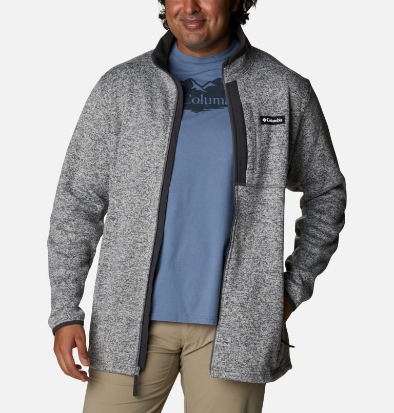 Jachete Din Lână Columbia Pulovere Weather Full Zip Barbati Gri | Plus Size YK19S78M0